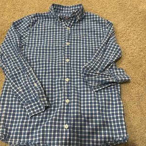 Vineyard Vines royal blue gingham M (12/14) Whale shirt.